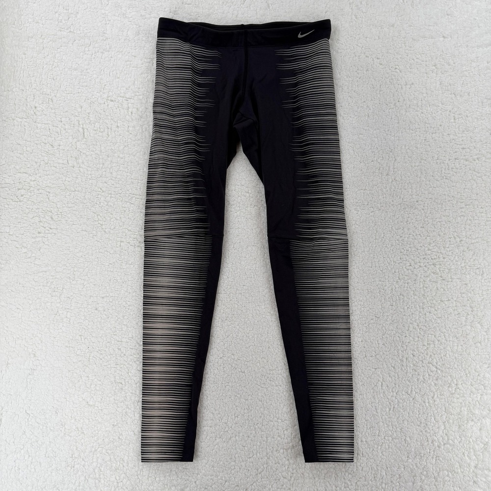 Nike Pants Mens Medium Black‎ Dri-Fit Running Compression Leggings Leggings
